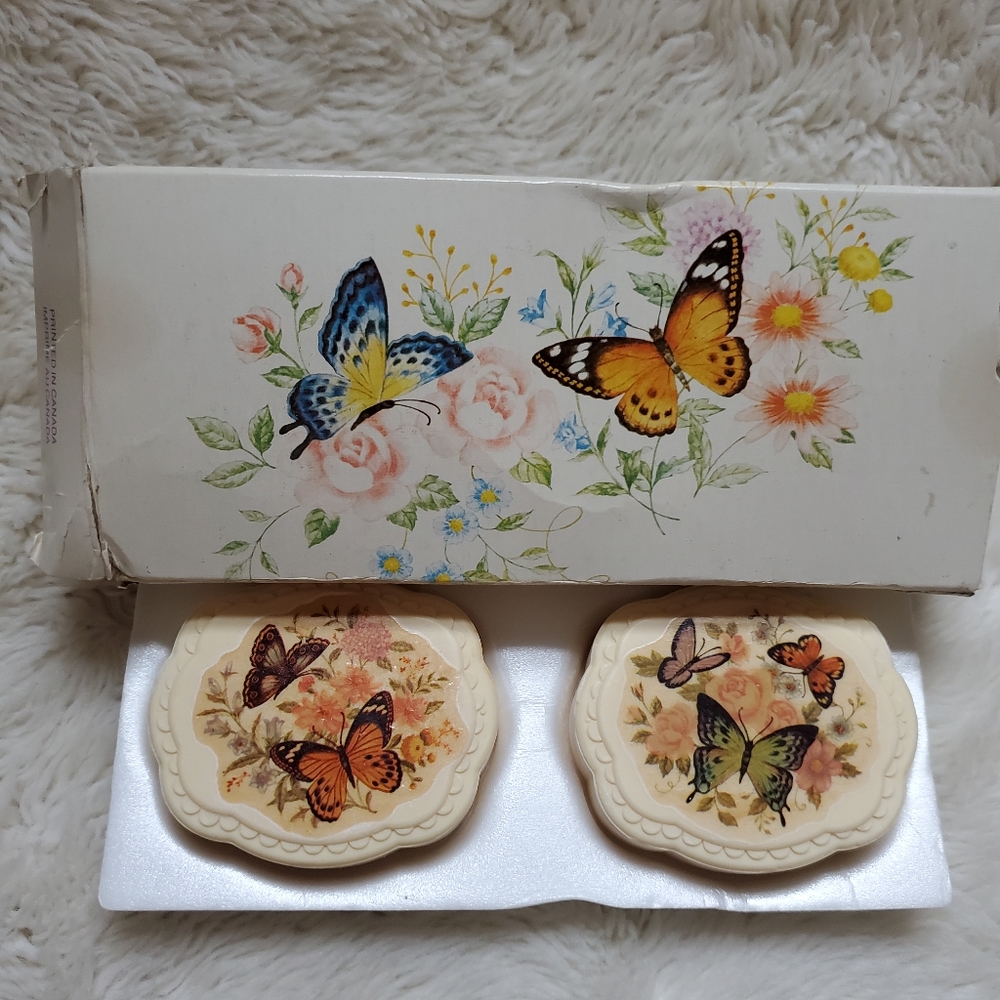 Avon Soap. Butterflies. Vintage,  Two in package. Strong Scent.
